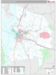 Burlington-South Burlington Wall Map Premium Style